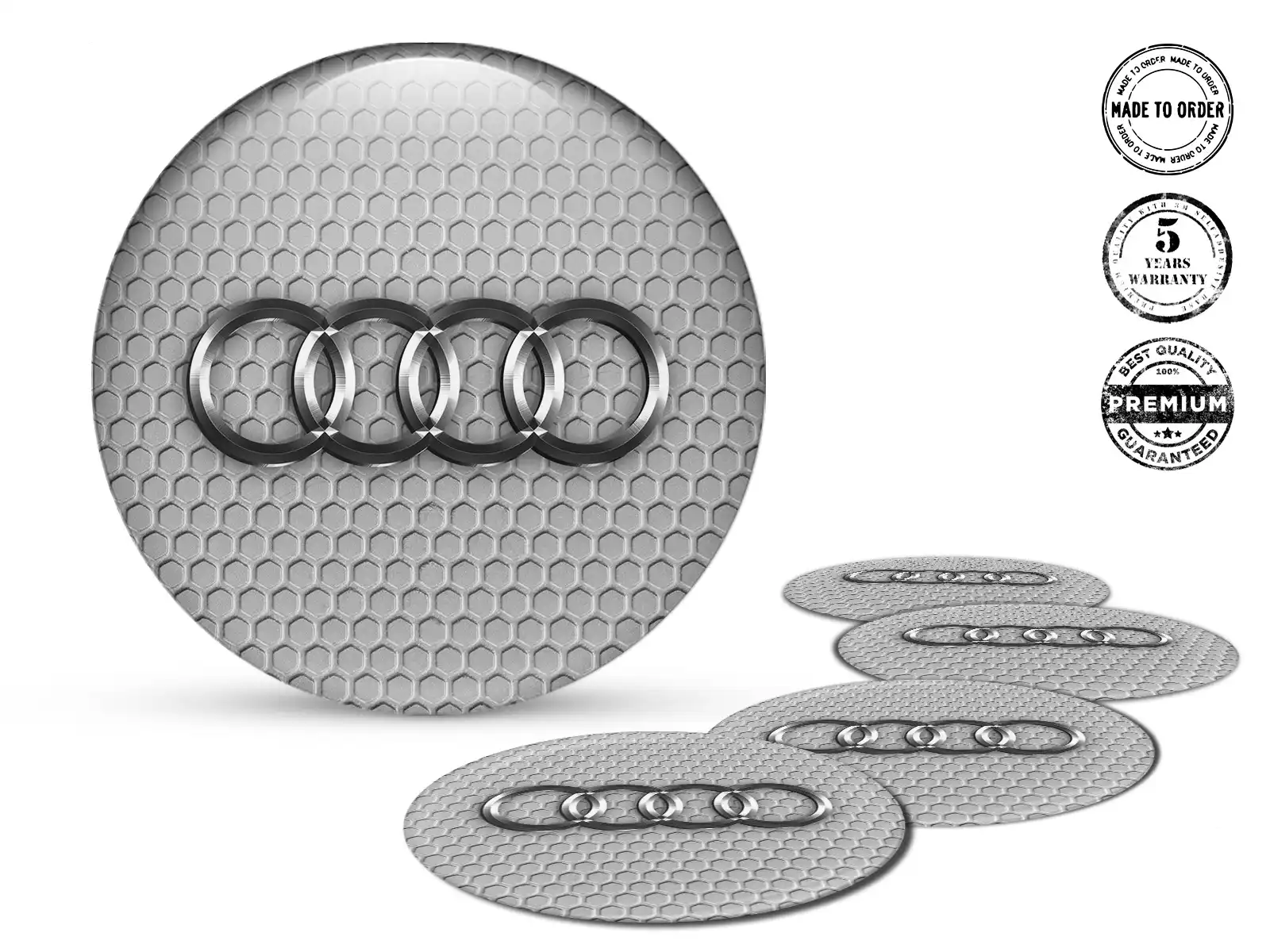 Audi Pegatinas de Aro Autos Edición de Cúpula Bombada